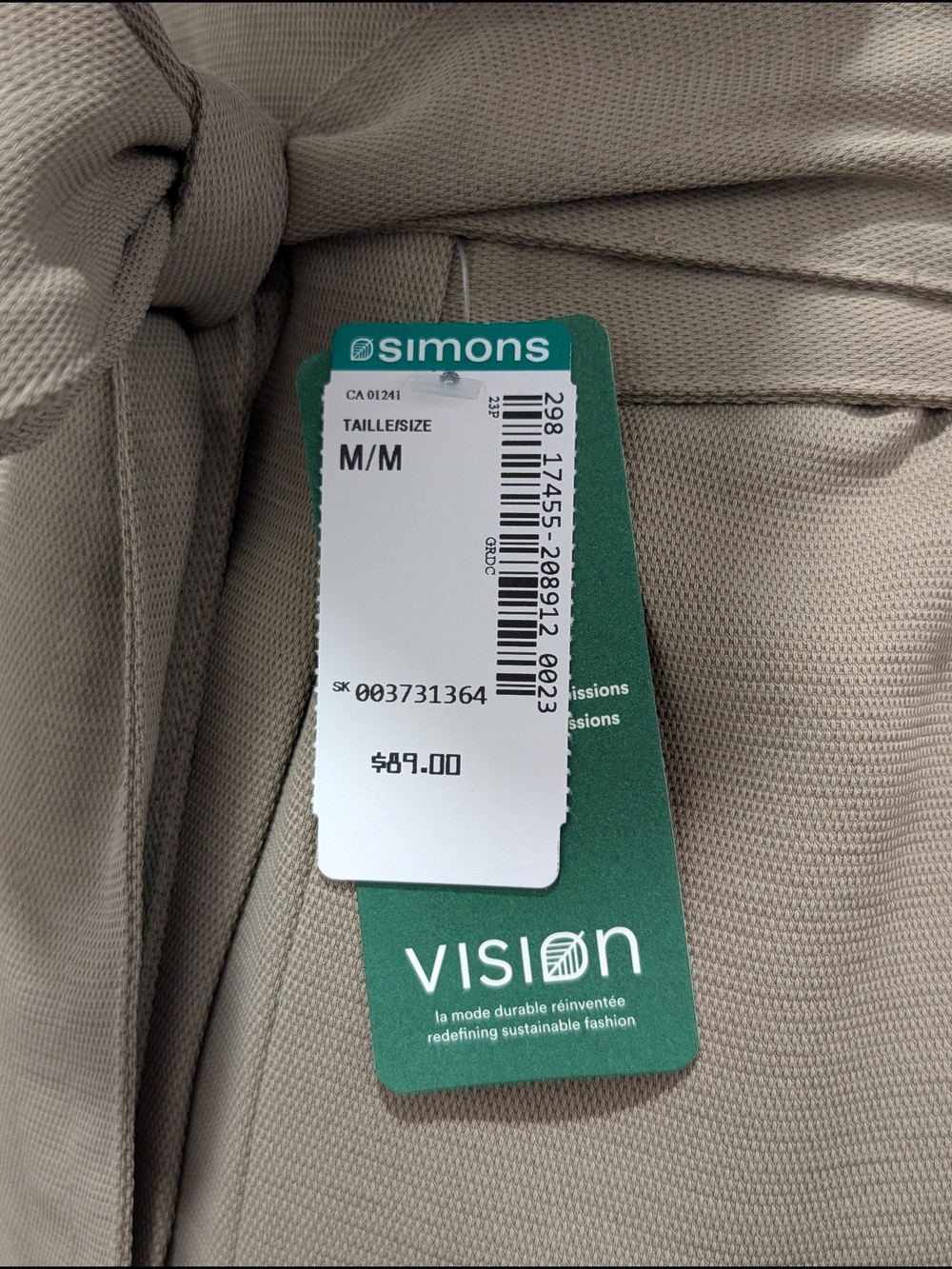 Simons Icône Olive Green Wrap Midi Dress with Sash - Picture 10 of 13